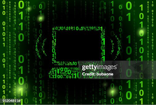 Computer Signal Binary Code Vector Pattern Background Computer Signal Binary Code Vector Pattern Background