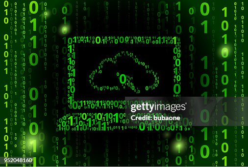 Laptop Cloud Computing Binary Code Vector Pattern Background Laptop Cloud Computing Binary Code Vector Pattern Background