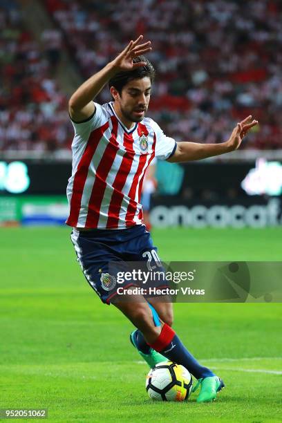 Rodolfo Pizarro of Chivas drives the ball during the second leg match of the final between Chivas and Toronto FC as part of CONCACAF Champions League...