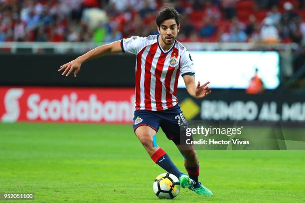 Rodolfo Pizarro of Chivas drives the ball during the second leg match of the final between Chivas and Toronto FC as part of CONCACAF Champions League...