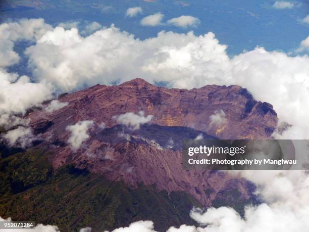 raung volcano - planetary science stock pictures, royalty-free photos & images