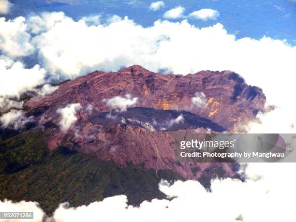 raung volcano - planetary science stock pictures, royalty-free photos & images