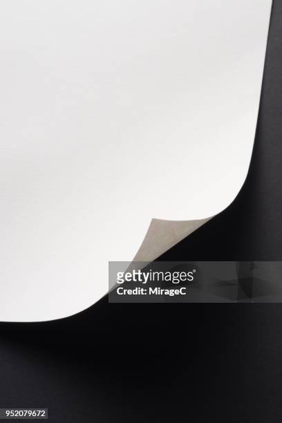 paper page corner curve - bent stock pictures, royalty-free photos & images