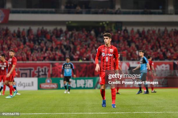 Shanghai FC Forward Oscar Emboaba Junior in action during the AFC Champions League 2018 Group Stage F Match Day 5 between Shanghai SIPG and Kawasaki...