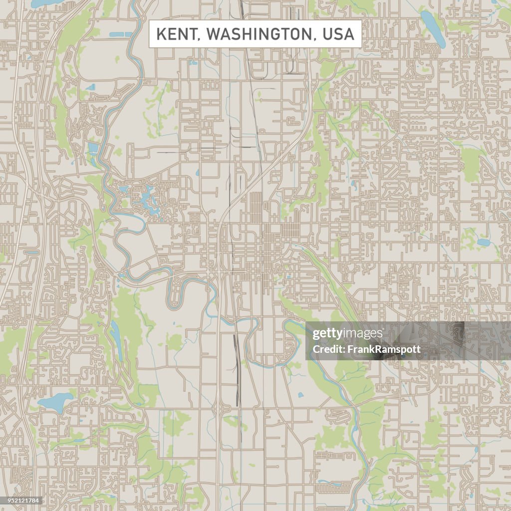 Kent Washington US City Street Map