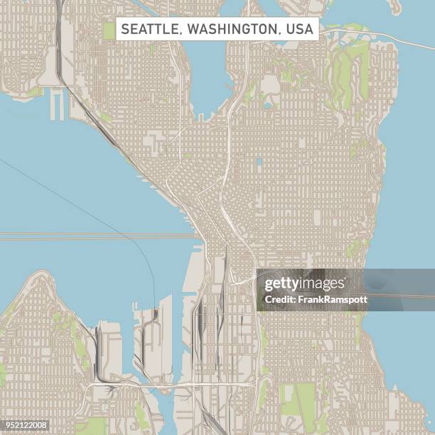 Seattle Washington Map Imagens e fotografias de stock - Getty Images