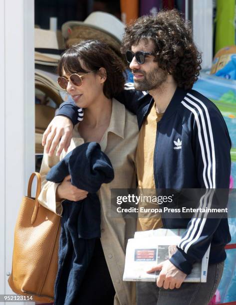 Belen Cuesta and Tamar Novas are seen on April 14, 2018 in Malaga, Spain.