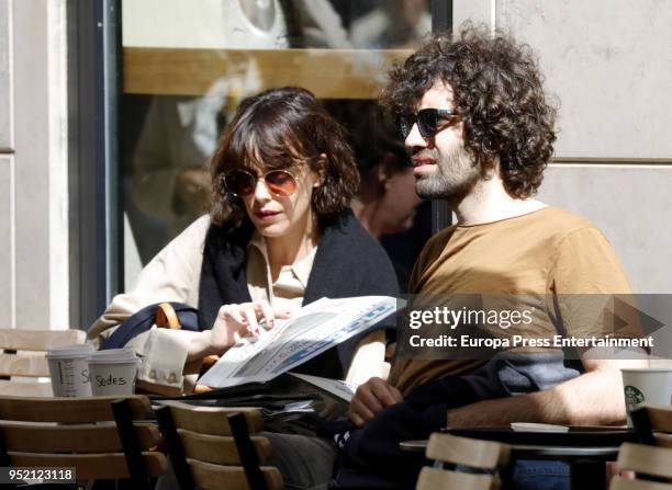 Belen Cuesta and Tamar Novas are seen on April 14, 2018 in Malaga, Spain.