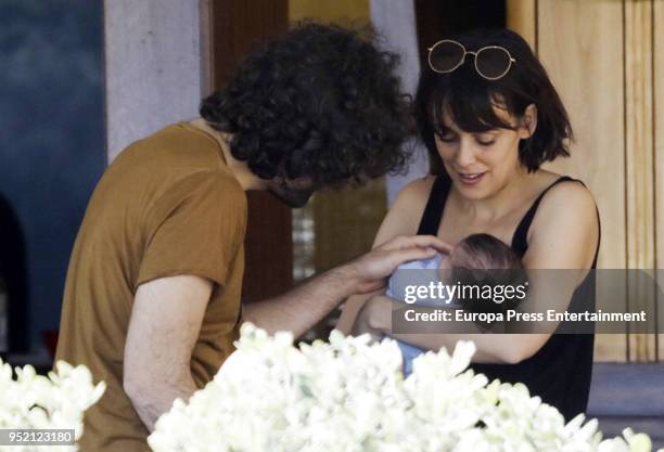 Belen Cuesta and Tamar Novas are seen on April 14, 2018 in Malaga, Spain.