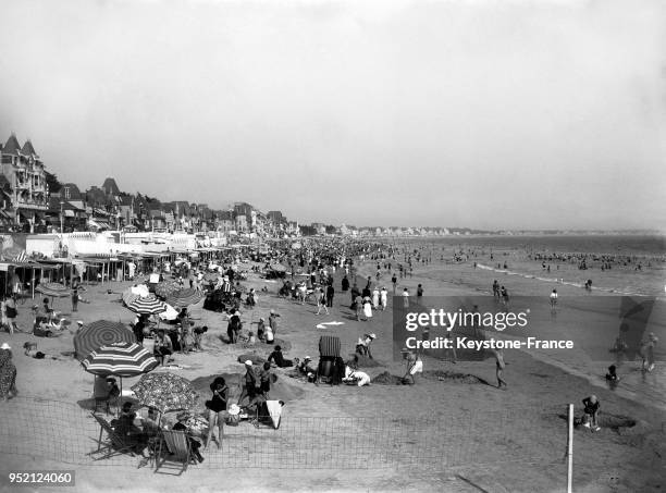Vue de la plage de La Baule en 1936.