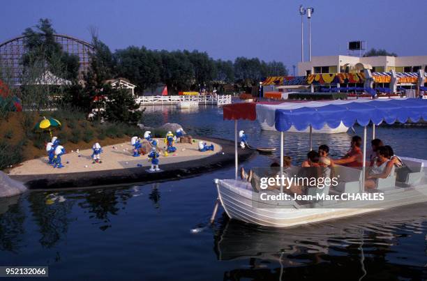 Le parc d'attractions ?Big Bang Schtroumpf? à Maizières-lès-Metz, en juin 1989, en Moselle, France.