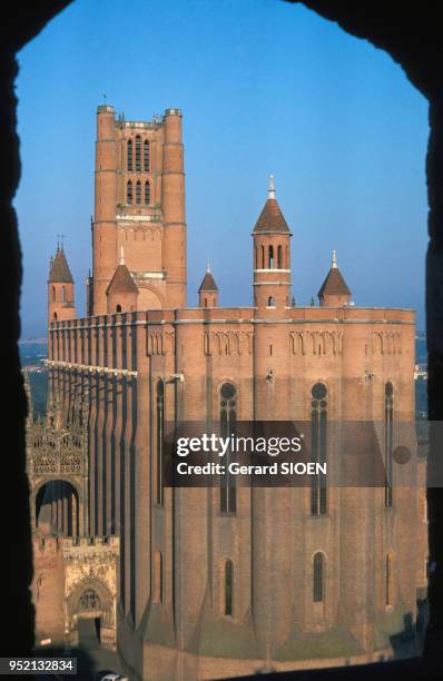 La cathédrale Sainte-Cécile d'Albi, en décembre 1991, dans le Tarn, France.