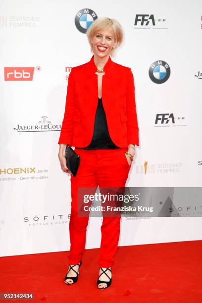 Katja Eichinger attends the Lola - German Film Award red carpet at Messe Berlin on April 27, 2018 in Berlin, Germany.