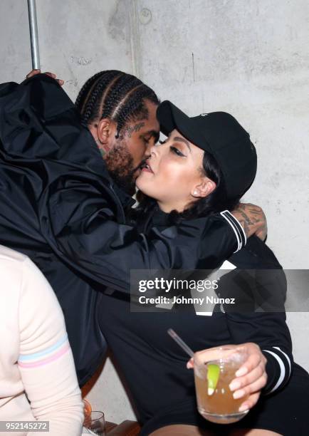 Dave East ande Lore'l attend G-Star & Macy's Host A Night With The Stars at Public Arts on April 26, 2018 in New York City.