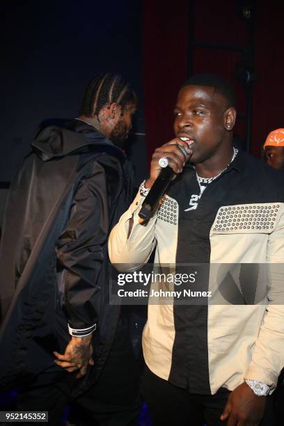 Dave East and Casanova perform at G-Star & Macy's Host A Night With The Stars at Public Arts on April 26, 2018 in New York City.