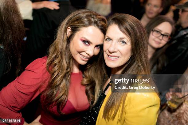 Lilly Melgar and Wendy Riche attend The Bay's Pre-Emmy Red Carpet Celebration at 33 Taps Hollywood on April 26, 2018 in Los Angeles, California.