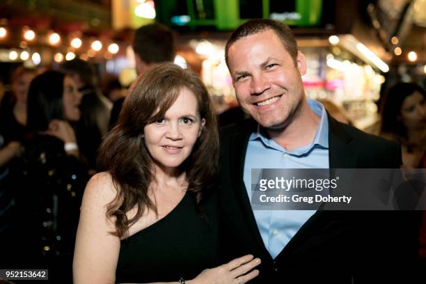 Chrystal Ayers and Jared Safier attend The Bay's Pre-Emmy Red Carpet Celebration at 33 Taps Hollywood on April 26, 2018 in Los Angeles, California.