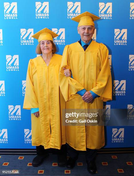 Honorary Alumni Award recipients Virginia Comley and James F. Comley attend the Honorary Alumni Award Ceremony at the UMass Lowell Inn & Conference...