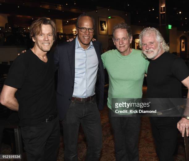 Kevin Bacon , NBC Nightly News/Dateline host Lester Holt, Michael Bacon and Host Chuck Leavell during rehearsals for Mother Nature Netwok's White...