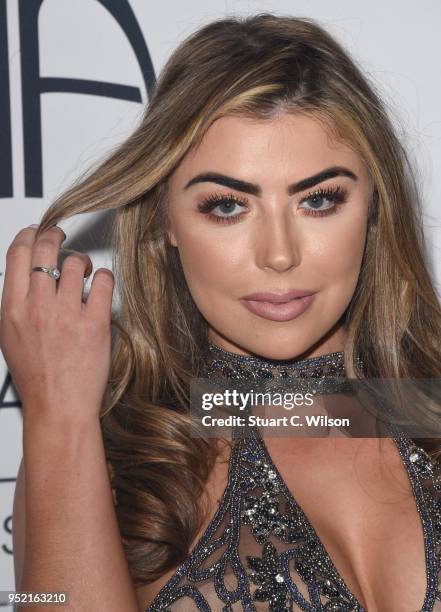 Abigail Clarke attends The Asian Awards 2018 held at London Hilton on April 27, 2018 in London, England.