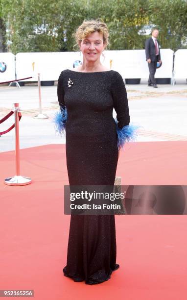 German actress Margarita Broich attends the Lola - German Film Award red carpet at Messe Berlin on April 27, 2018 in Berlin, Germany.