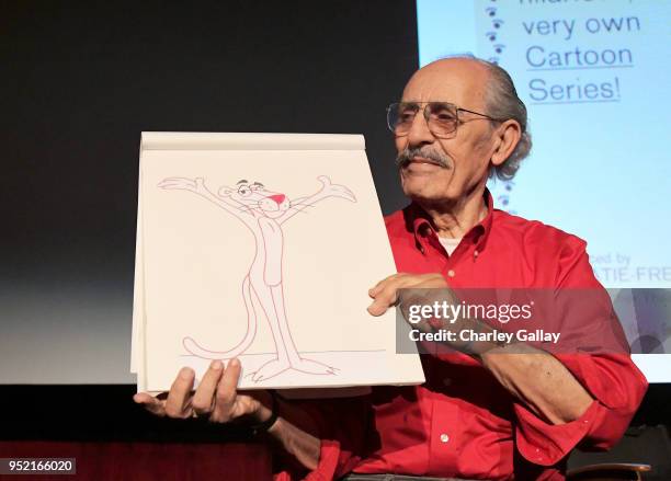 Animation Director Arthur Leonardi speaks onstage at the screening of 'Pink Panther Cartoons on the Big Screen' during Day 2 of the 2018 TCM Classic...