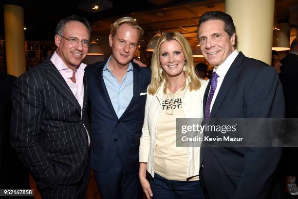 Andrew Saffir, Daniel Benedict, Sandra Lee and New York Governor Andrew Cuomo attend the HBO Documentary Film "RX: Early Detection A Cancer Journey...