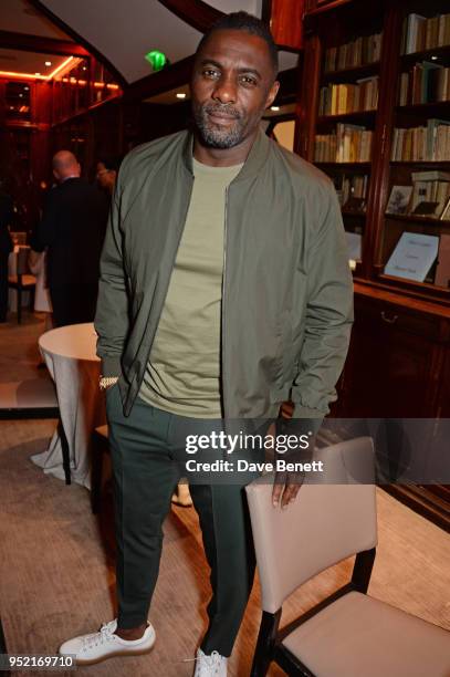 Idris Elba attends the ABB Formula E Qatar Airways Paris E-Prix Cocktail Party at Automobile Club De France on April 27, 2018 in Paris, France.