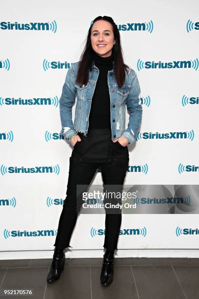 Actress Lena Hall visits the SiriusXM Studios on April 27, 2018 in New York City.