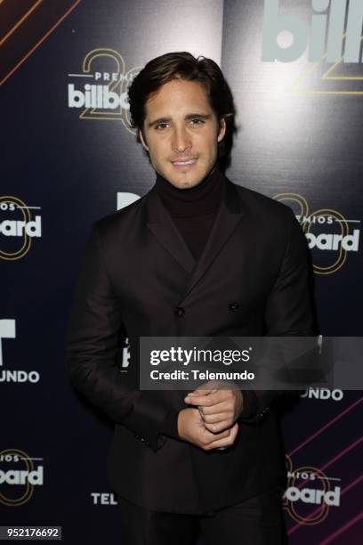 Pictured: Diego Boneta poses backstage at the Mandalay Bay Resort and Casino in Las Vegas, NV on April 26, 2018 --