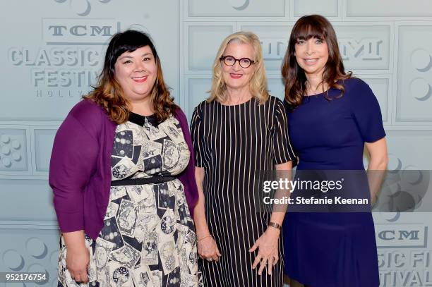 Host Millie De Chirico, Director Gillian Armstrong and TCM host Illeana Douglas attend the screening of 'My Brilliant Career' during Day 2 of the...