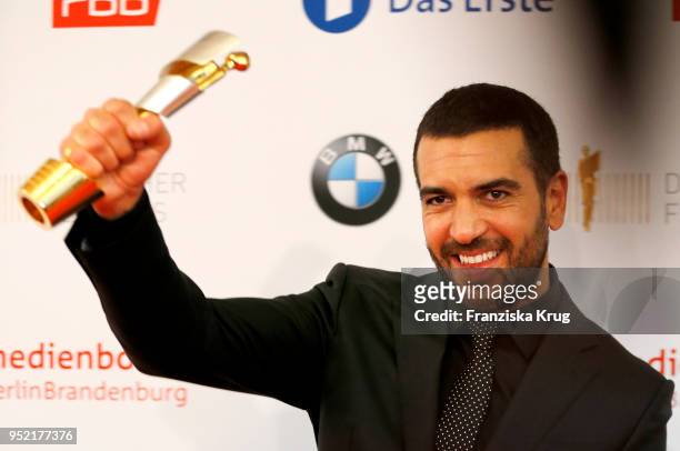 Winner Elyas M'Barek during the Lola - German Film Award winners board at Messe Berlin on April 27, 2018 in Berlin, Germany.