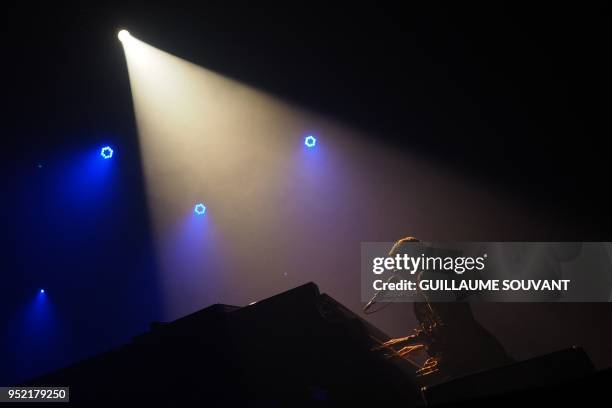 Singer Alela Diane performs during the 42th edition of "Le Printemps de Bourges" rock and pop music festival in Bourges on april 27, 2018.