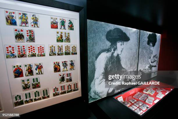 Galerie permanente du musée français de la carte à jouer le 4 septembre 2014 à issy les Moulineaux, France.