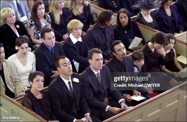 The Quinn family attends a memorial service celebrating the life of Anthony Quinn at the First Baptist Church of America, Saturday, June 9 in...