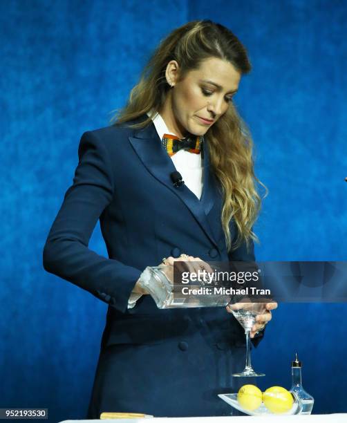 Blake Lively onstage during the 2018 CinemaCon - Lionsgate Presentation For 2018 Summer And Beyond held at The Colosseum at Caesars Palace on April...