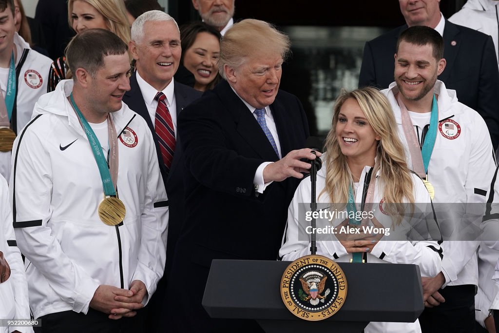 President Trump Welcomes U.S. OLympic Athletes To The White House