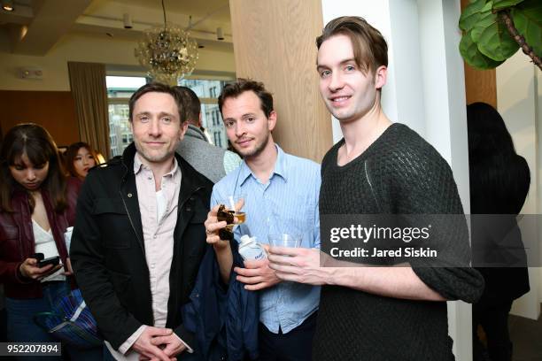 Sergio Levitas, Phillip Inerteo and Thomas Sondroth attend Eco Fashion Show By Inga Lena, With Guided Meditation By Biet Simkin At 200 East 21st...