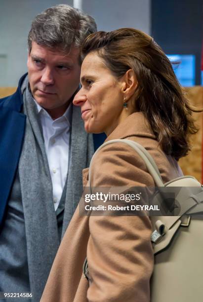 Arnaud Montebourg et Aurélie Filipetti visitent le pôle Pixel, centre de création dédié à l'innovation technologique et à l'image numérique le 10...