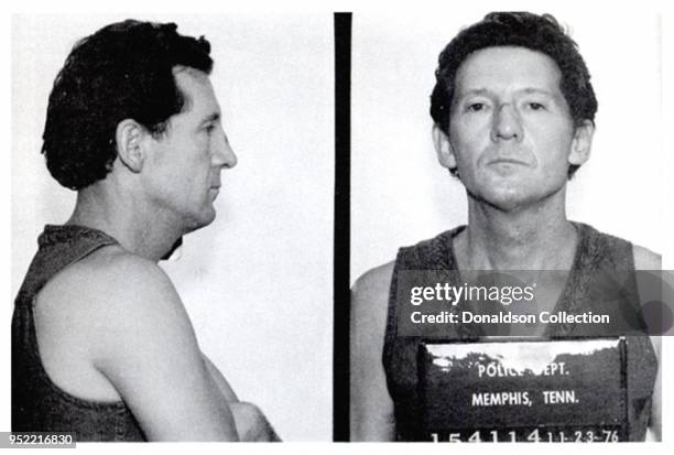 Legendary musician Jerry Lee Lewis was arrested by Memphis police in November 1976 and charged with public drunkenness and gun possession.