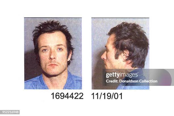 Scott Weiland, lead singer of Stone Temple Pilots, was arrested by Las Vegas police in November 2001 and charged with battering his wife..