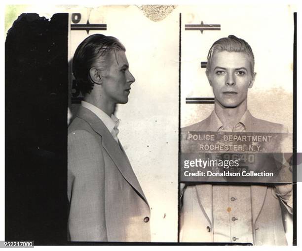 Music legend David Bowie was arrested in upstate New York in March 1976.