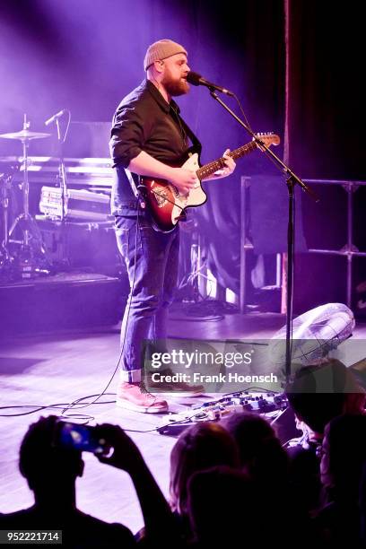 British singer Tom Walker performs live on stage during a concert at the Festsaal Kreuzberg on April 27, 2018 in Berlin, Germany.