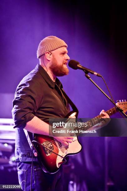 British singer Tom Walker performs live on stage during a concert at the Festsaal Kreuzberg on April 27, 2018 in Berlin, Germany.