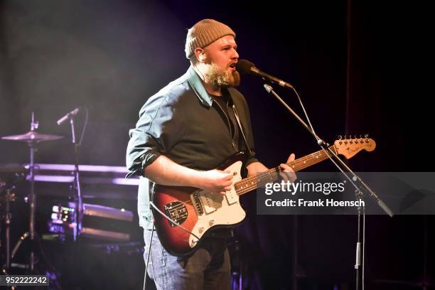 British singer Tom Walker performs live on stage during a concert at the Festsaal Kreuzberg on April 27, 2018 in Berlin, Germany.