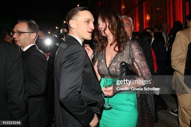 Heiko Maas, Franz Rogowski, Natalia Woerner during the Lola - German Film Award party at Palais am Funkturm on April 27, 2018 in Berlin, Germany.