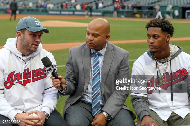 Sports Time Ohio reporter Andre Knott interviews Baker Mayfield and Denzel Ward, the first and fourth overall picks in the 2018 NFL Draft by the...