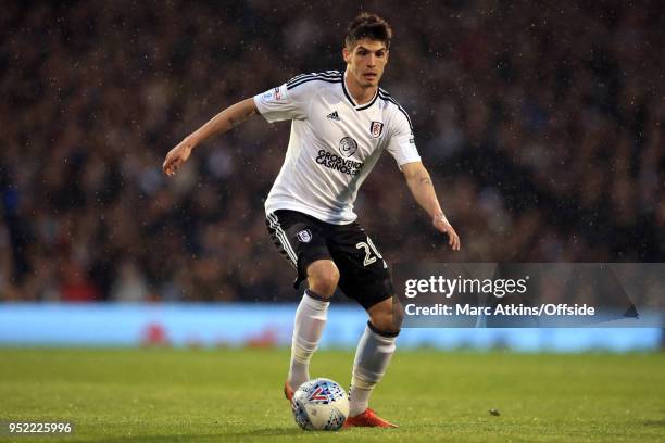 Lucas Piazon of Fulham during the Sky Bet Championship match between Fulham and Sunderland at Craven Cottage on April 27, 2018 in London, England.