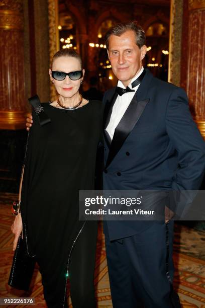 Maryse Gaspard and Jean-Pascal Hesse attend "Servir pour Sauver des Vies" Charity Gala at Hotel Intercontinental on April 27, 2018 in Paris, France.