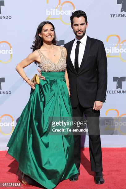 Pictured: Candela Ferro and Khotan Fernandez on the red carpet at the Mandalay Bay Resort and Casino in Las Vegas, NV on April 26, 2018 --